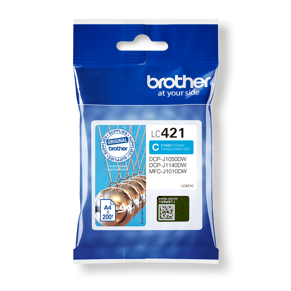 [LC421C] Brother Tintenpatrone LC-421C / LC421C Cyan, 200 Seiten