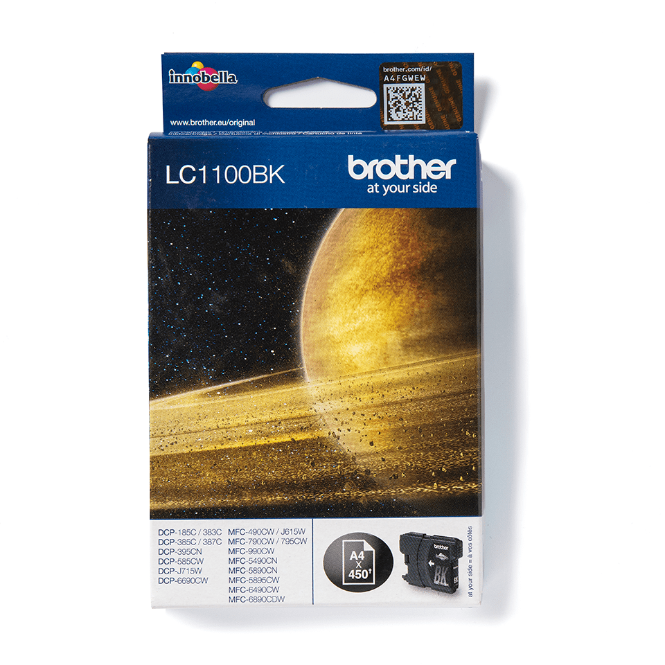 [LC1100BK] Brother Tintenpatrone LC-1100BK / LC1100BK Schwarz, 450 Seiten