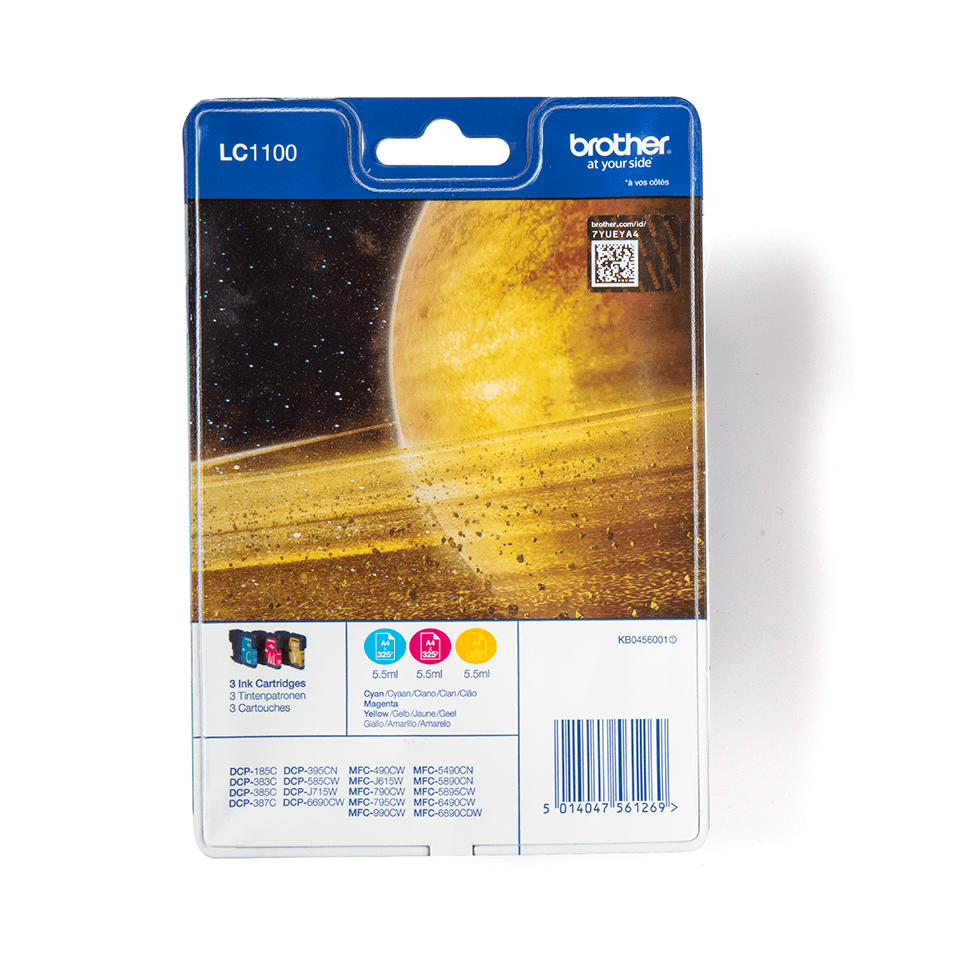 [LC1100RBWBP] Brother Tinten-Multipack LC-1100RBWBP / LC1100RBWBP, 3 Farben, 325 Seiten