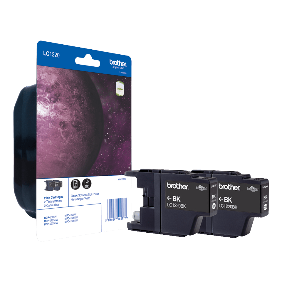 [LC1220BKBP2] Brother LC-1220BKBP2 / LC1220BKBP2 black ink cartridge twin pack, 2 x 300 pages