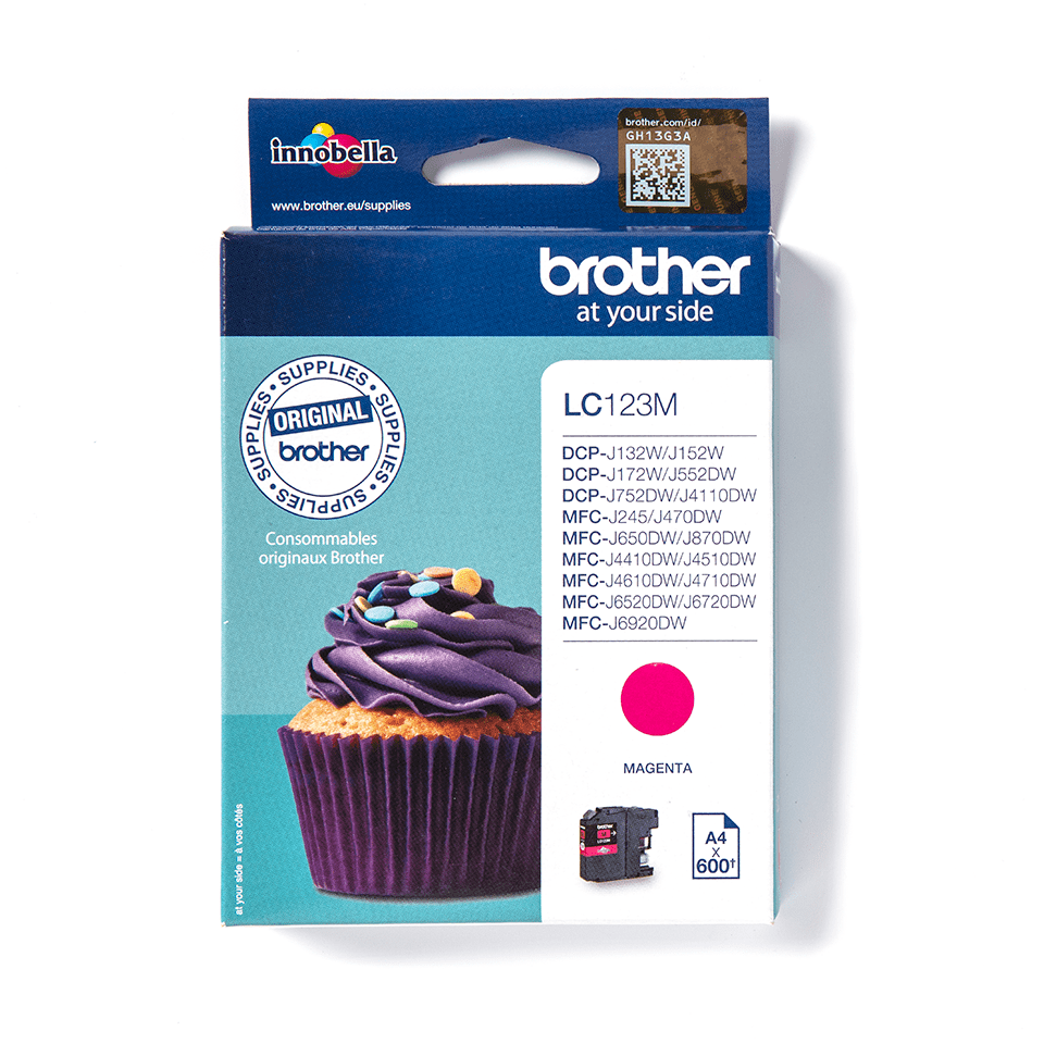 [LC123M] Cartouche d'encre Brother LC-123M / LC123M magenta XL, 600 pages