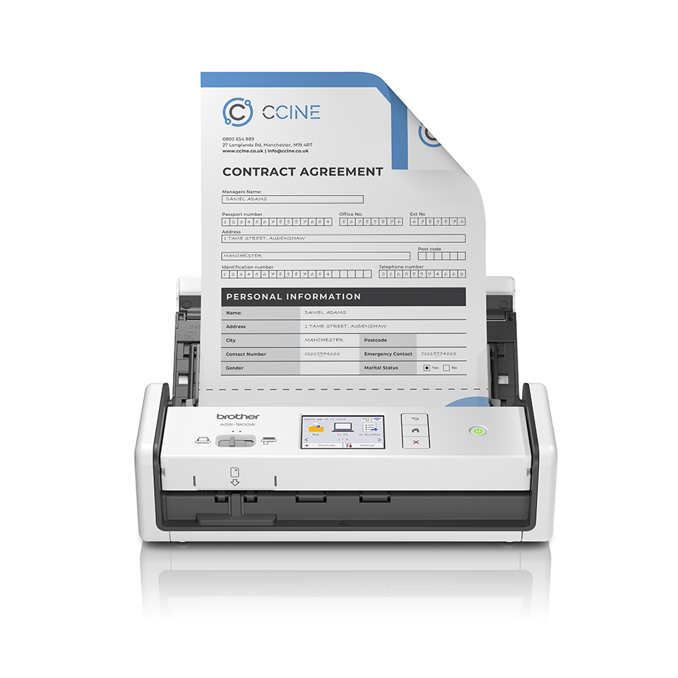 [ADS1800WUN1] Brother ADS-1800W Dokumentenscanner, A4, 20 S./Min., Duplex