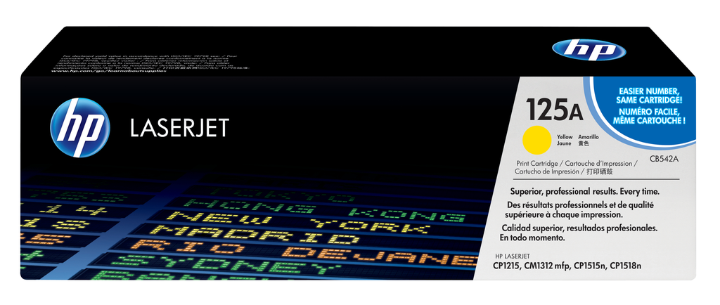 [CB542A] Toner HP 125A / CB542A jaune, 1 400 pages