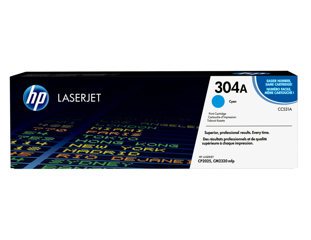 HP 304A / CC531A cyan toner, 2,800 pages