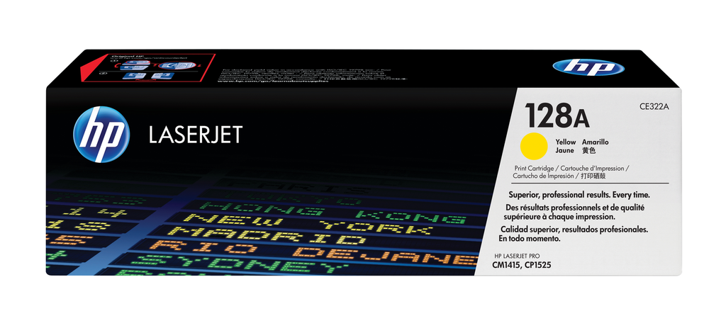 HP 128A / CE322A yellow toner, 1,300 pages