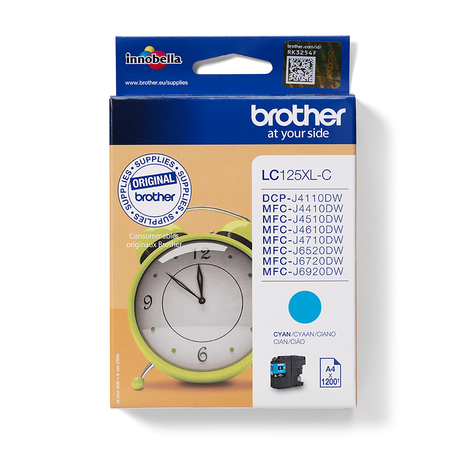 [LC125XLC] Brother LC-125XLC / LC125XLC cyan ink cartridge XXL, 1,200 pages