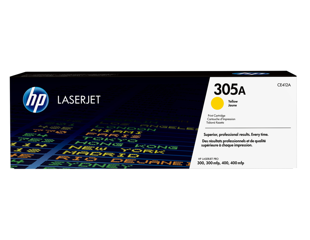 [CE412A] Toner HP 305A / CE412A jaune, 2 600 pages