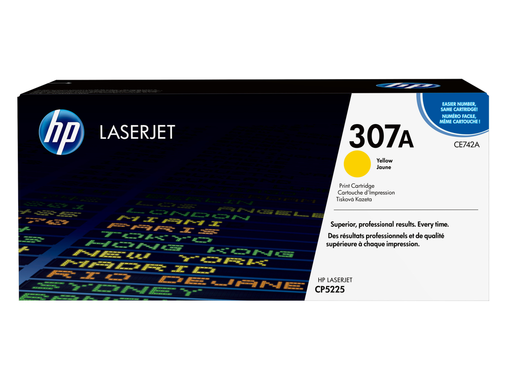 [CE742A] Toner HP 307A / CE742A jaune, 7 300 pages