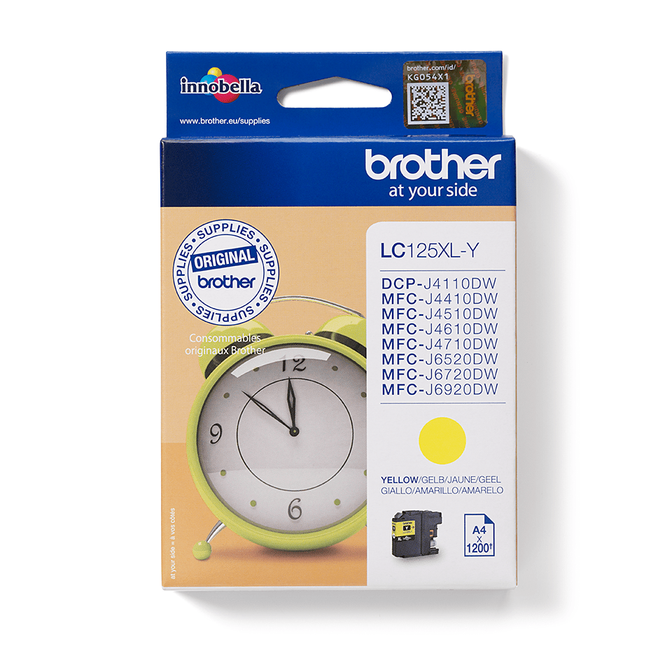 [LC125XLY] Brother LC-125XLY / LC125XLY yellow ink cartridge XXL, 1,200 pages