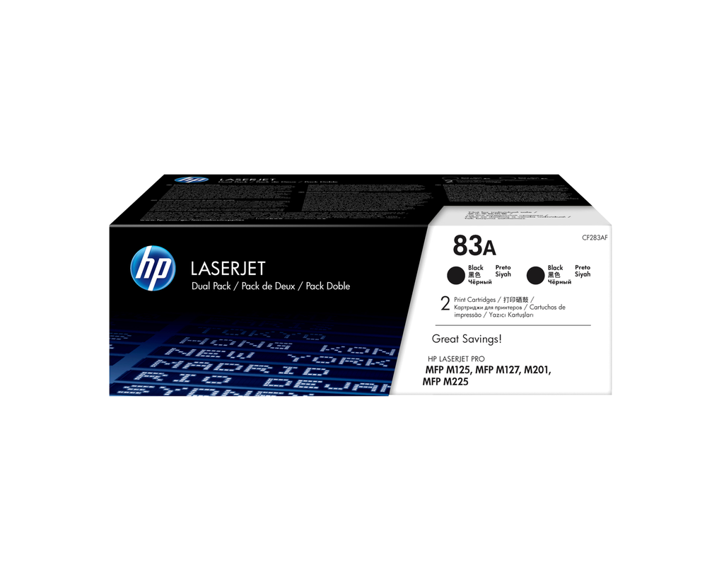[CF283AD] HP 83A / CF283AD black toner 2-pack, 2 x 1,500 pages