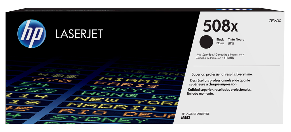 Toner HP 508X / CF360X noir XL, 12 500 pages