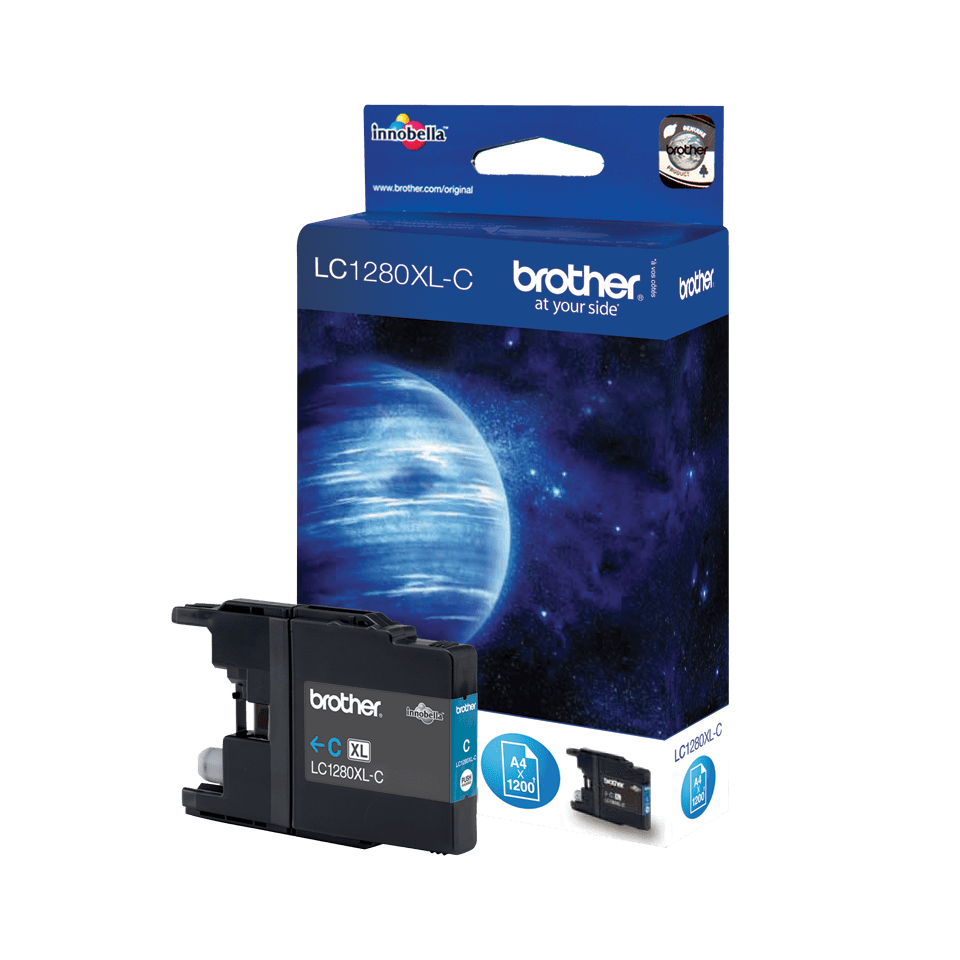 [LC1280XLC] Brother Tintenpatrone LC-1280XLC / LC1280XLC Cyan XXL, 1.200 Seiten