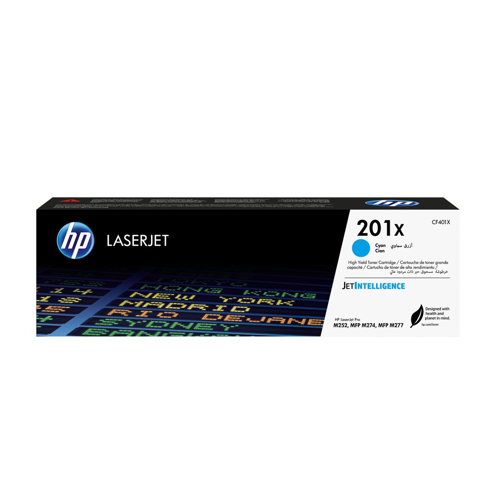 HP 201X / CF401X cyan XL toner, 2,300 pages