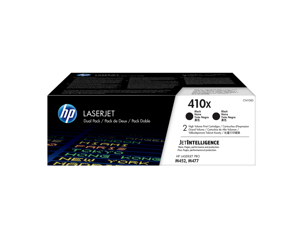 [CF410XD] 2er-Pack Toner HP 410X / CF410XD Schwarz XL, 2 x 6.500 Seiten