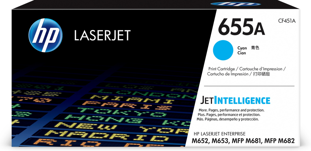 [CF451A] HP 655A / CF451A cyan toner, 10,500 pages