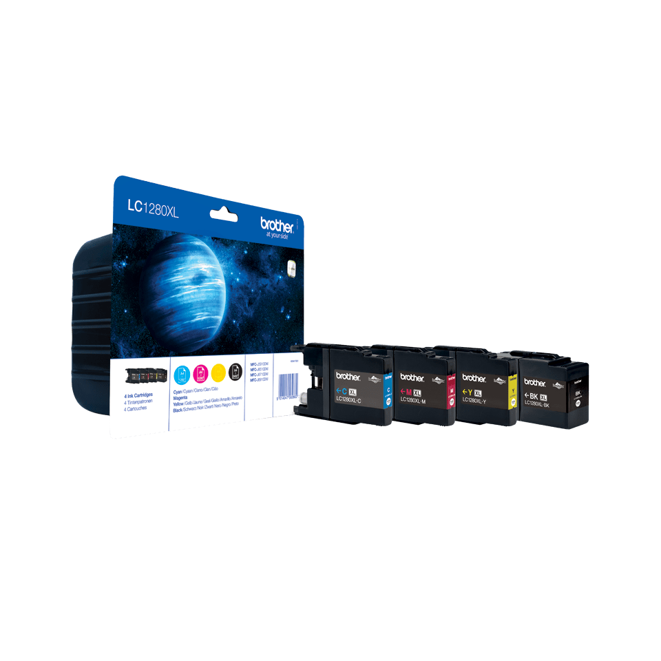 [LC1280XLVALBP] Brother Tinten-Multipack LC-1280XLVALBP / LC1280XLVALBP, 4 Farben XXL, 1.200 Seiten