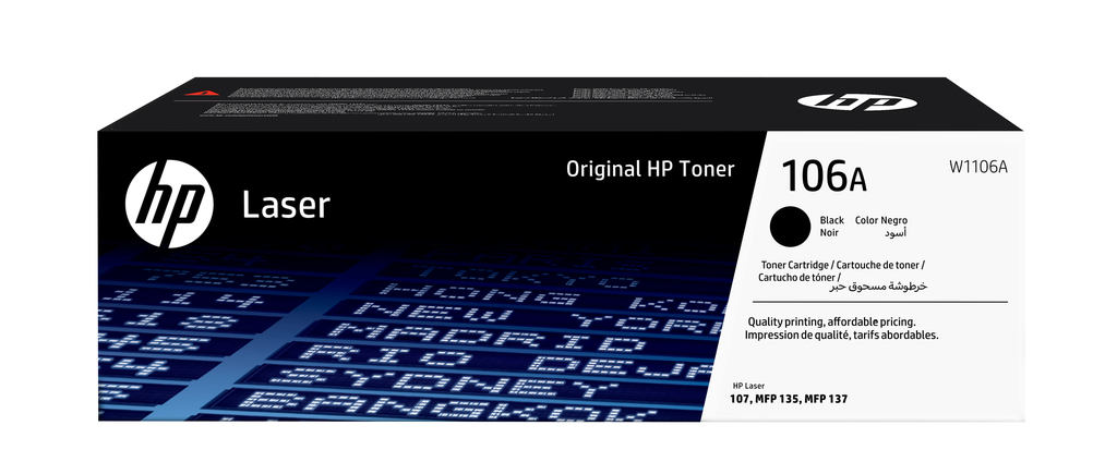 Toner HP 106A / W1106A noir, 1 000 pages