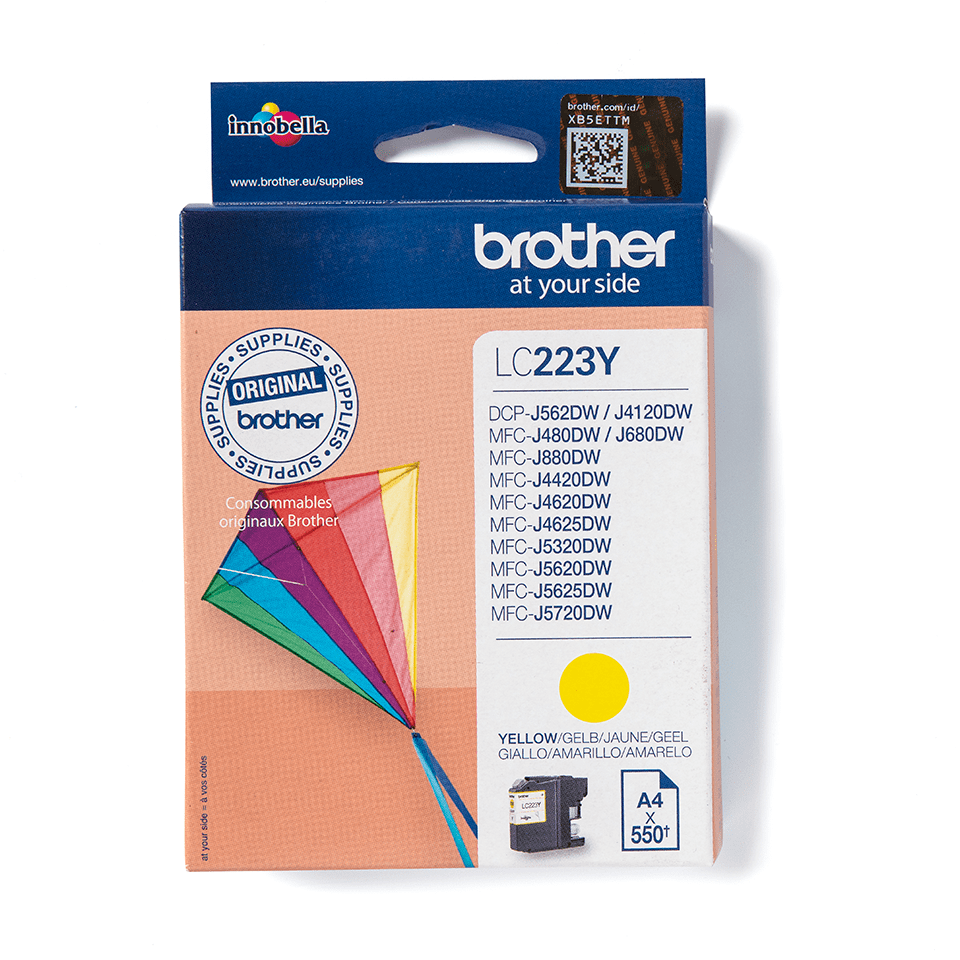 [LC223Y] Brother LC-223Y / LC223Y yellow ink cartridge XL, 550 pages