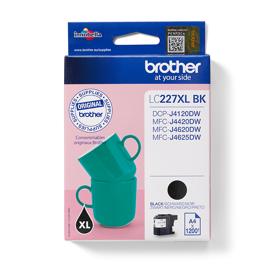 [LC227XLBK] Brother Tintenpatrone LC-227XLBK / LC227XLBK Schwarz XXL, 1.200 Seiten