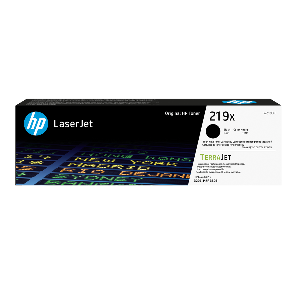 HP 219X / W2190X black XL toner, 3,200 pages