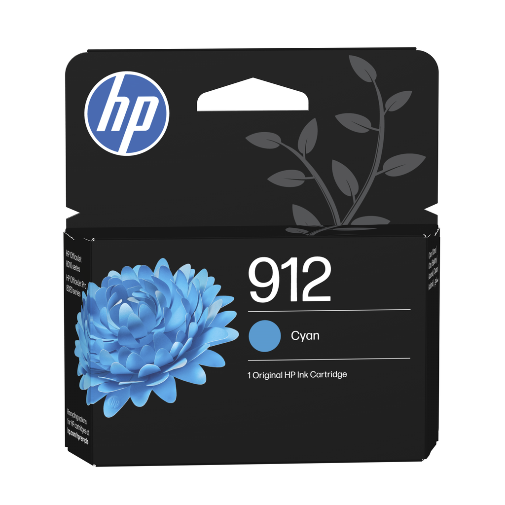 [3YL77AE] Cartouche d'encre HP 912 / 3YL77AE cyan, 315 pages
