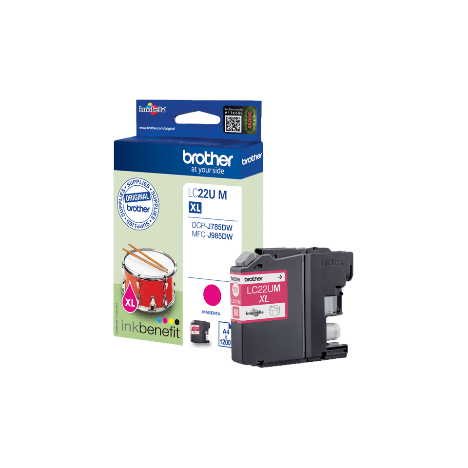 [LC22UM] Cartouche d'encre Brother LC-22UM / LC22UM magenta, 1 200 pages