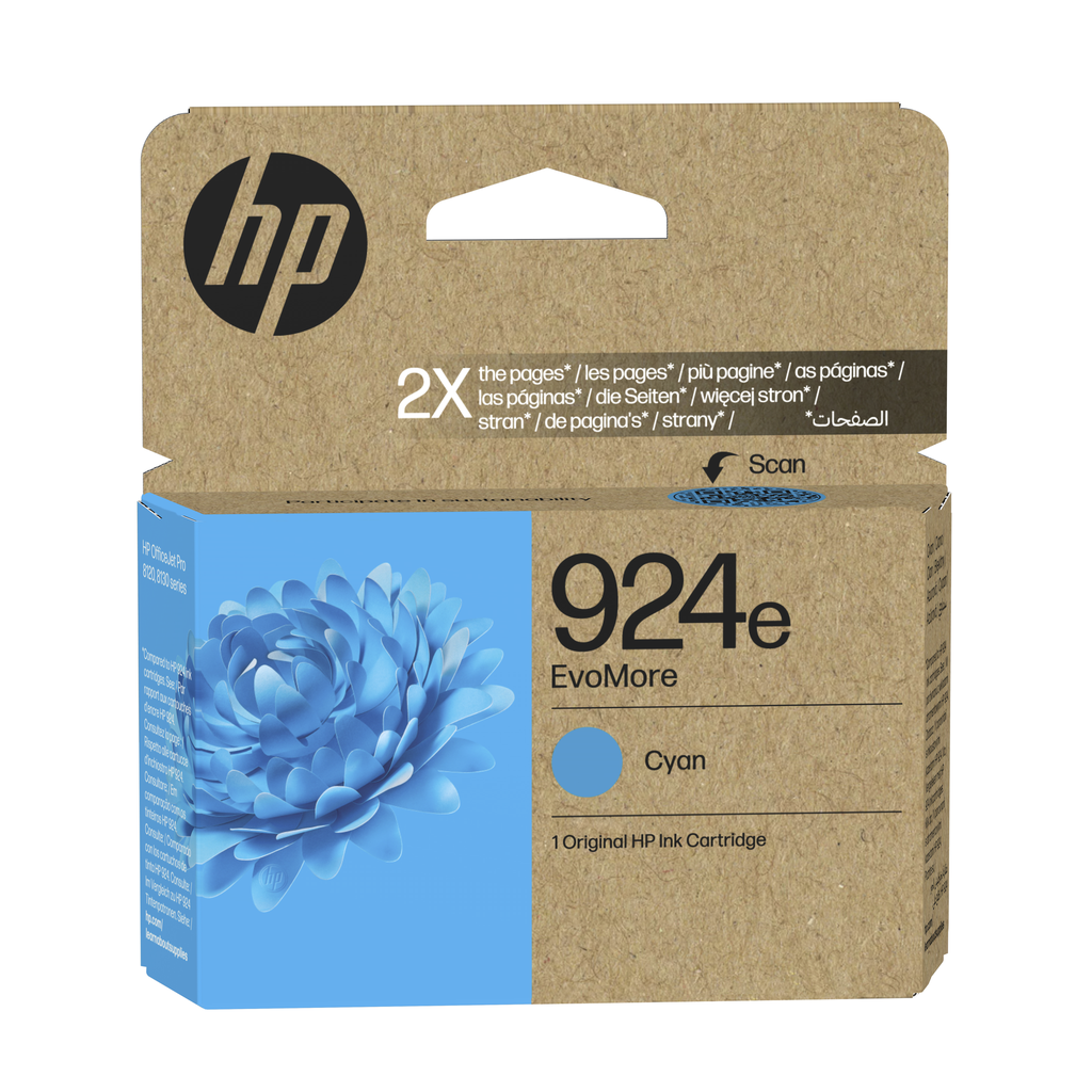 Tintenpatrone HP 924E / 4K0U7NE Cyan XL, 800 Seiten