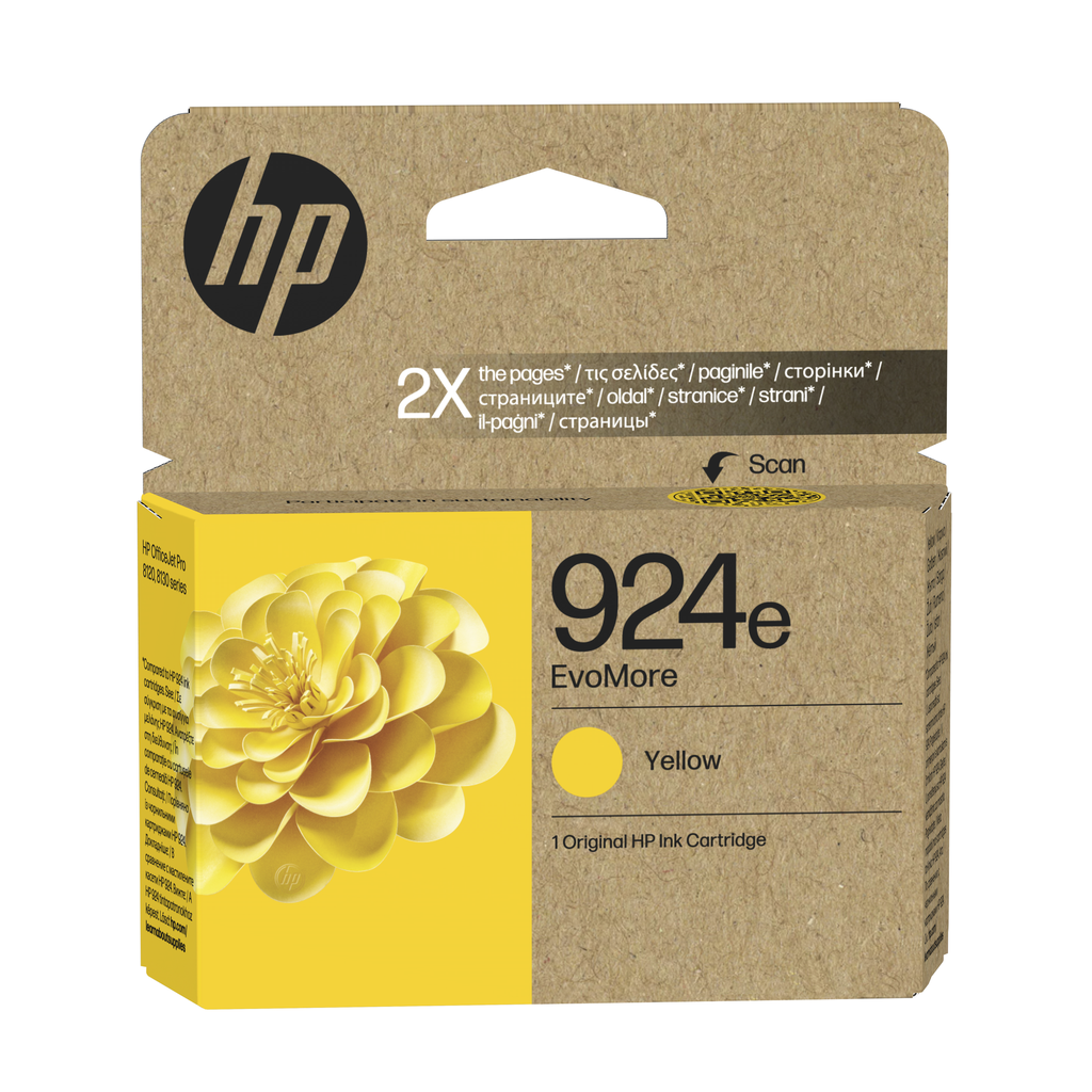 [4K0U9NE] Cartouche d'encre HP 924E / 4K0U9NE jaune XL, 800 pages
