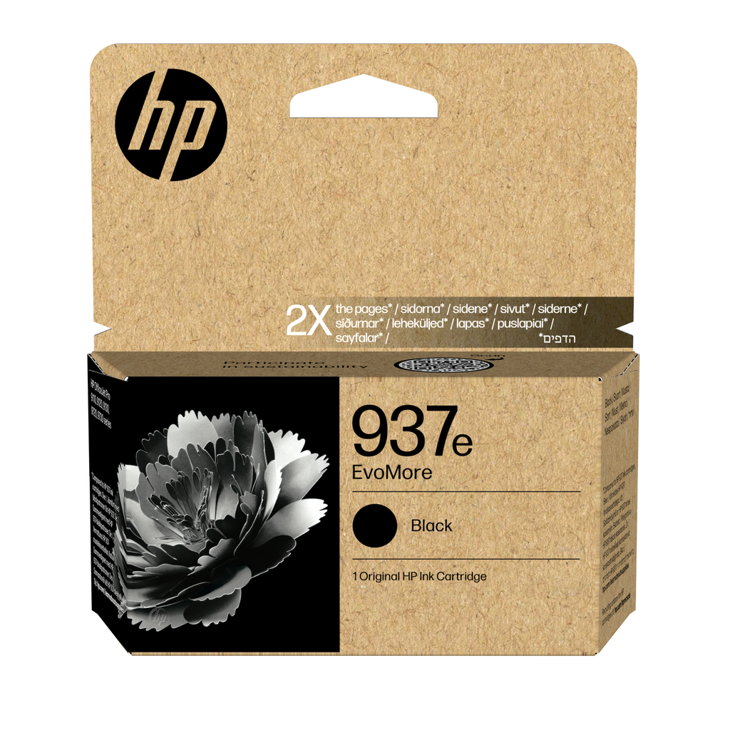 [4S6W9NE] Cartouche d'encre HP 937E / 4S6W9NE noire XL, 2 500 pages