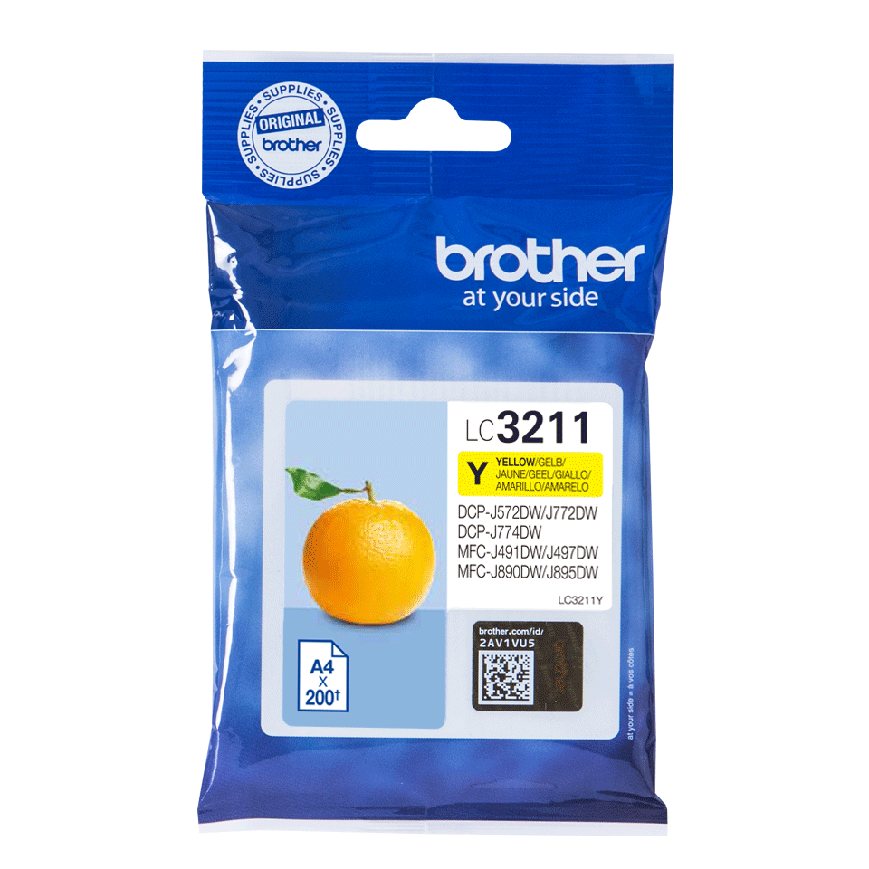 Brother LC-3211Y / LC3211Y yellow ink cartridge, 200 pages