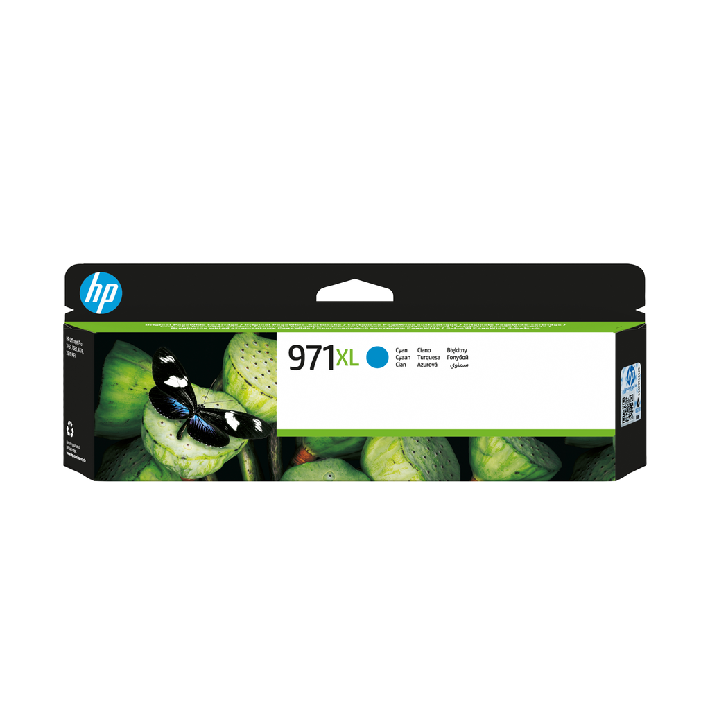 HP 971XL / CN626AE cyan XL ink cartridge, 6,600 pages