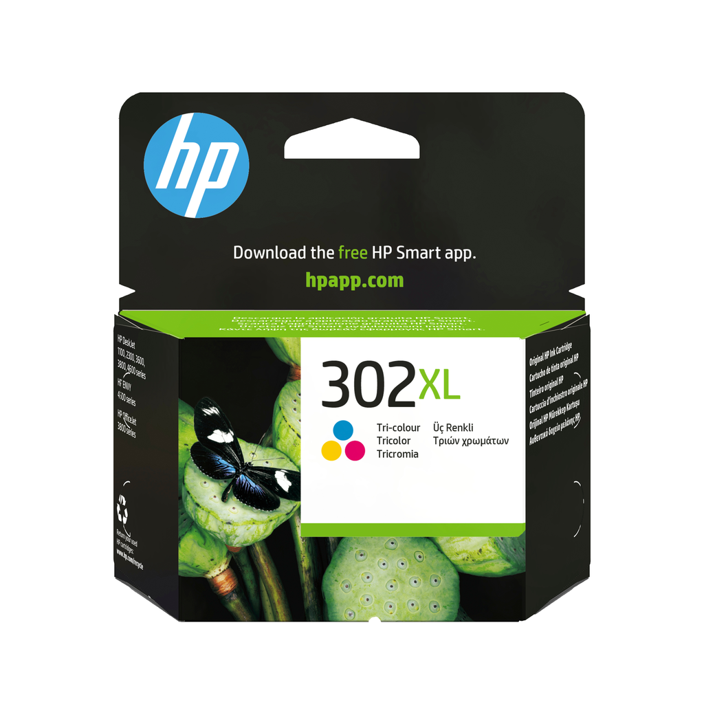 [F6U67AE] Cartouche d'encre HP 302XL / F6U67AE 3 couleurs XL, 300 pages