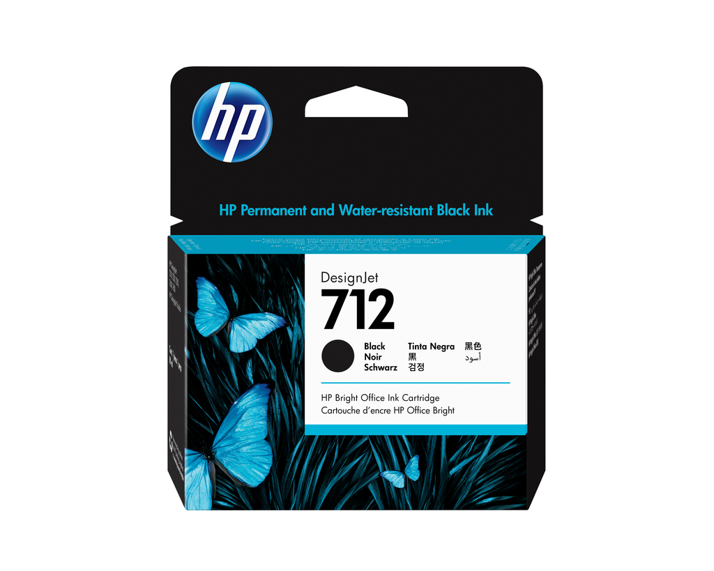 Tintenpatrone HP 712 / 3ED71A Schwarz, 80 ml