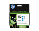 HP 712 / 3ED77A cyan ink cartridge, 29 ml (3-pack)