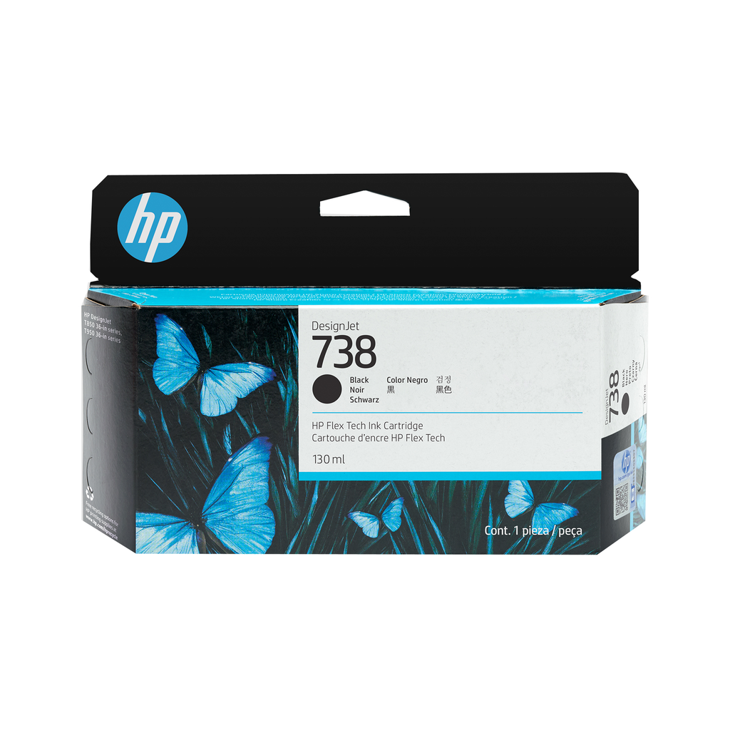 [498N4A] Cartouche d'encre HP 738 / 498N4A noire, 130 ml