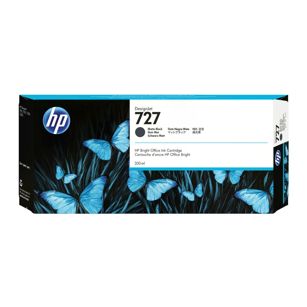 [C1Q12A] HP 727 / C1Q12A black ink cartridge, 300 ml