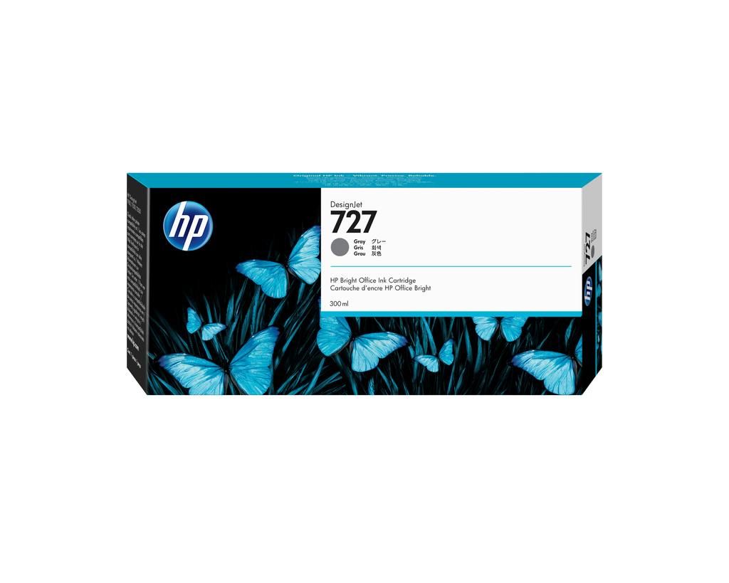 Cartouche d'encre HP 727 / F9J80A gris, 300 ml