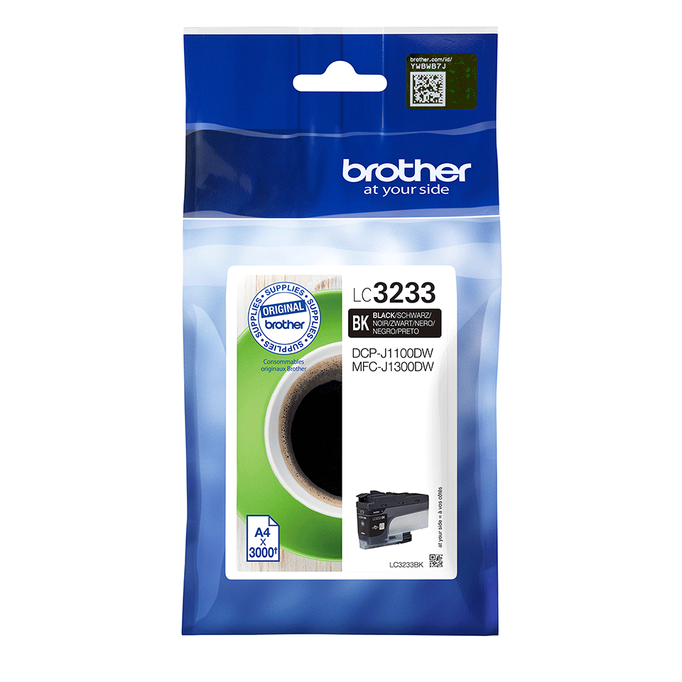 Brother Tintenpatrone LC-3233BK / LC3233BK Schwarz, 3.000 Seiten