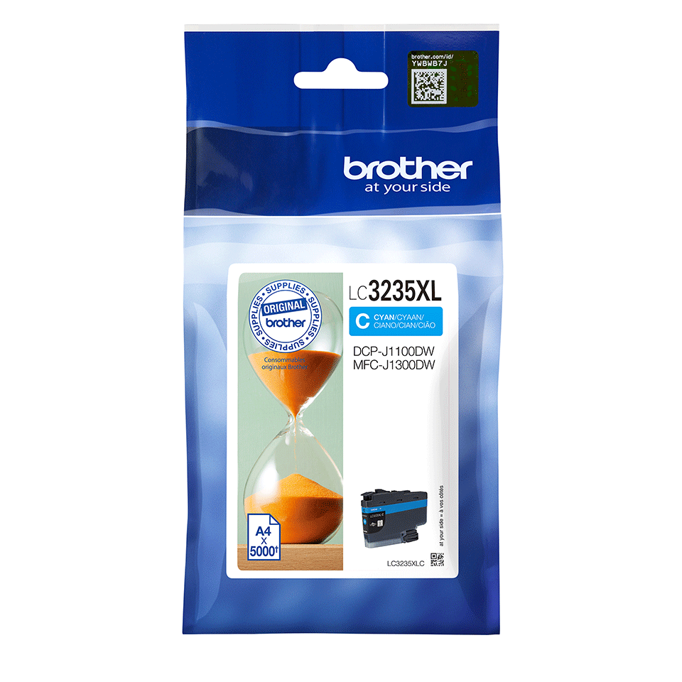 Brother Tintenpatrone LC-3235XLC / LC3235XLC Cyan XL, 5.000 Seiten