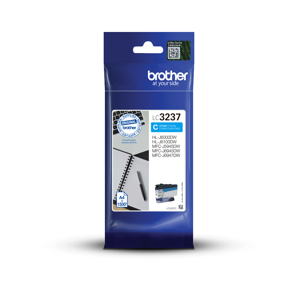 Brother Tintenpatrone LC-3237C / LC3237C Cyan, 1.500 Seiten