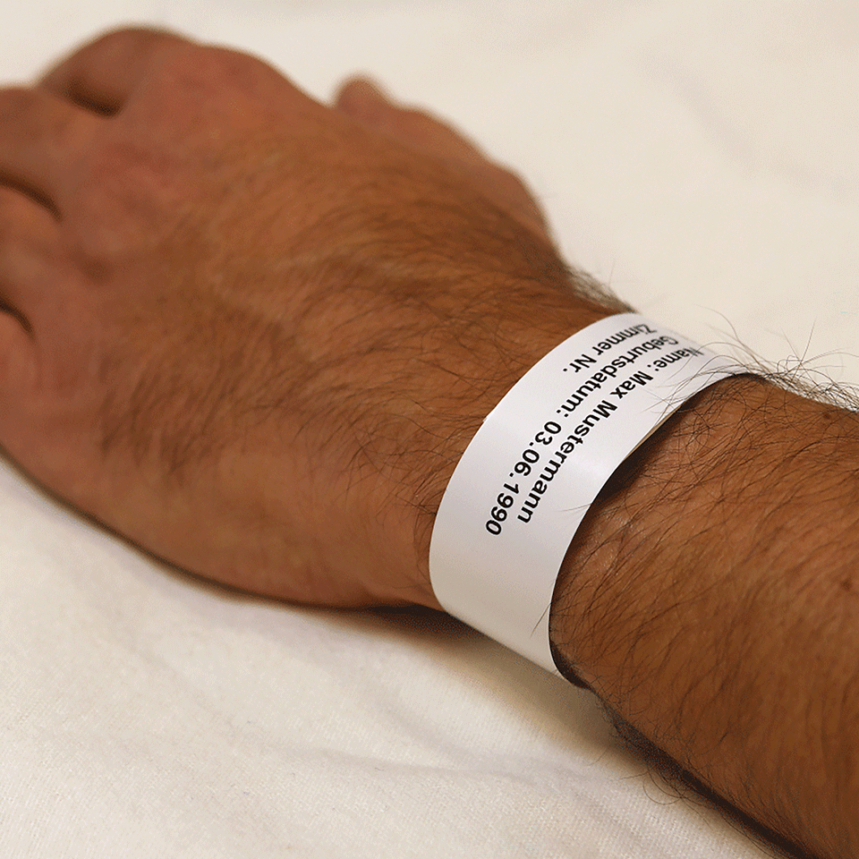 [BWEAB279PW] Brother BWE-AB279PW thermal wristbands adult, 25 x 279 mm, 200 wristbands x 5 rolls