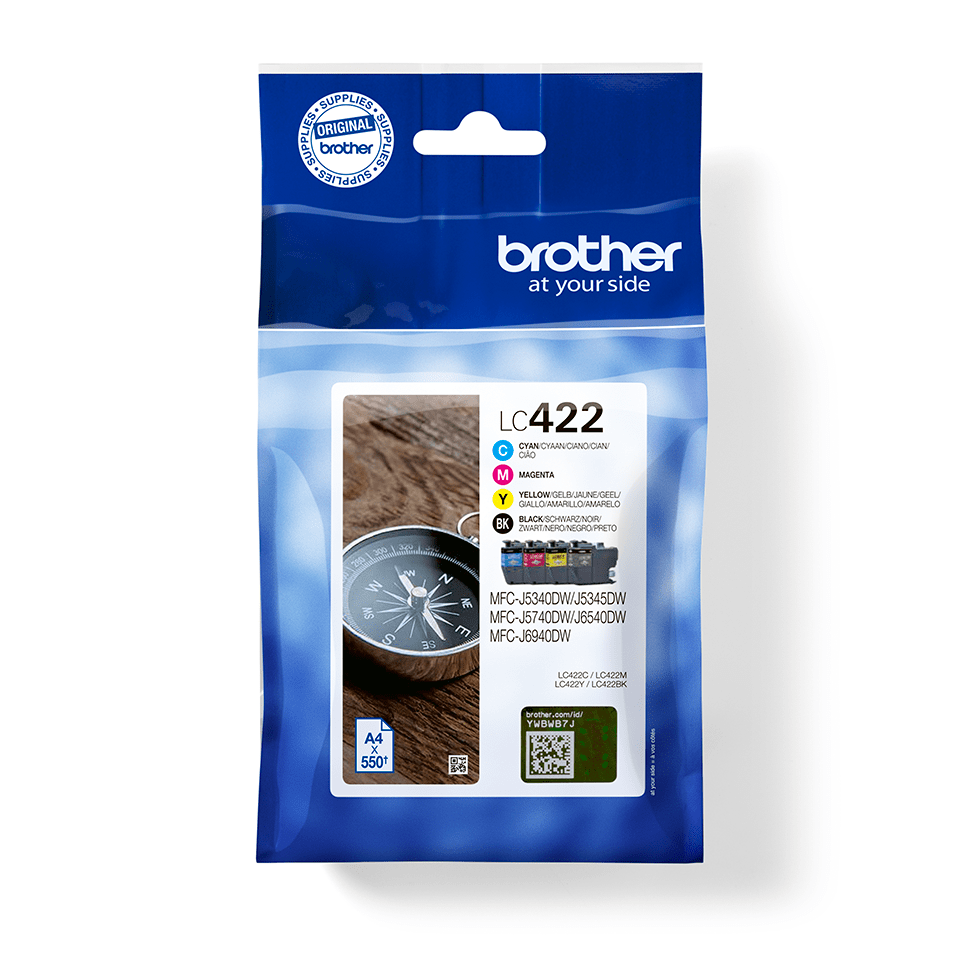 [LC422VAL] Brother Tinten-Multipack LC-422VAL / LC422VAL, 4 Farben, 550 Seiten