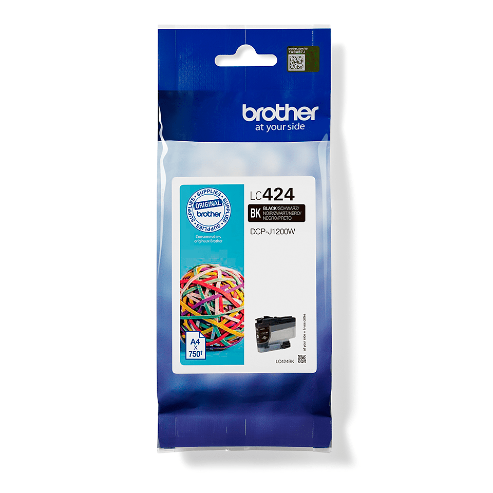 [LC424BK] Brother Tintenpatrone LC-424BK / LC424BK Schwarz, 750 Seiten