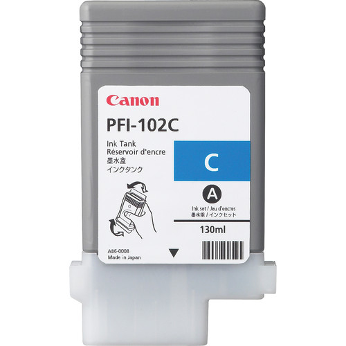Canon PFI-102C / 0896B001 cyan ink cartridge, 130 ml