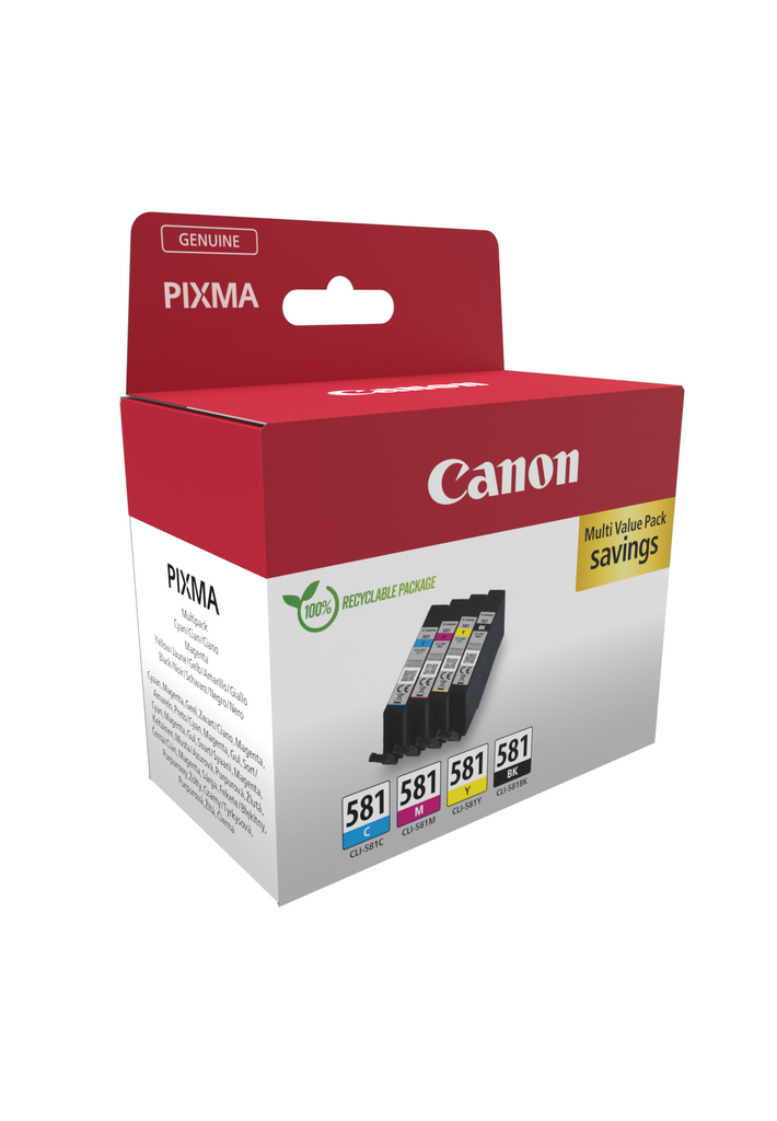 [2103C007] Multipack Tintenpatronen Canon PGI-580/CLI-581 / 2103C007, 4 Farben