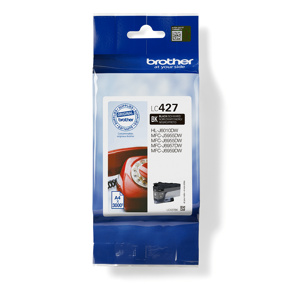 Brother LC-427BK / LC427BK black ink cartridge, 3,000 pages