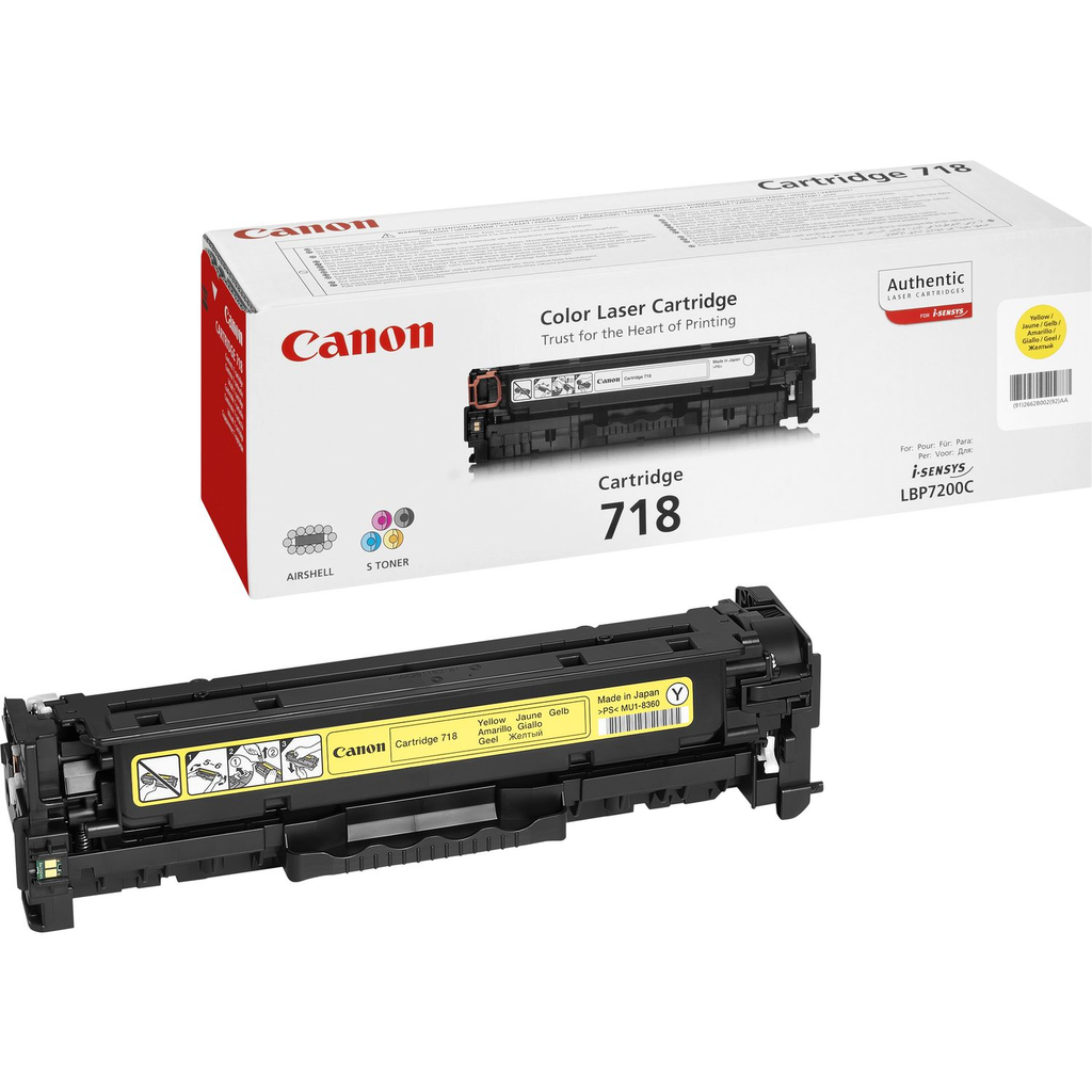 [2659B002] Canon 718 / 2659B002 yellow toner, 2,900 pages