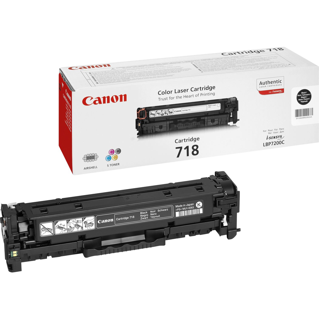 [2662B002] Canon 718 / 2662B002 black toner, 3,400 pages