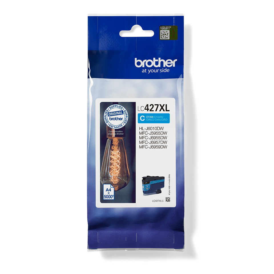 [LC427XLC] Cartouche d'encre Brother LC-427XLC / LC427XLC cyan XL, 5 000 pages
