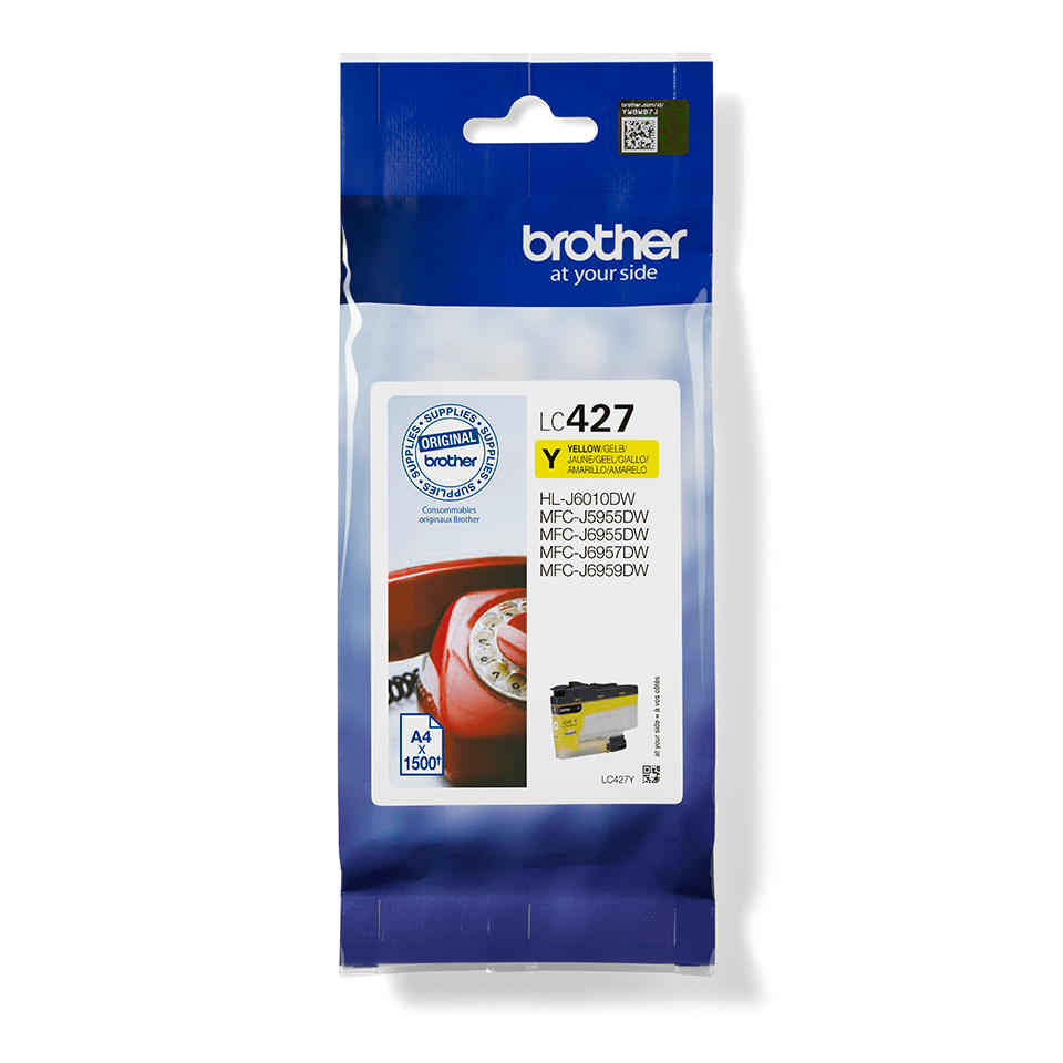 Cartouche d'encre Brother LC-427Y / LC427Y jaune, 1 500 pages